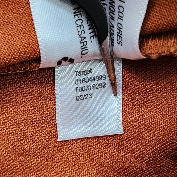 A New Day Pants Womens 12 Rust Orange Slim Fit Ankle Side Zip Office‎ Preppy - Picture 8 of 13